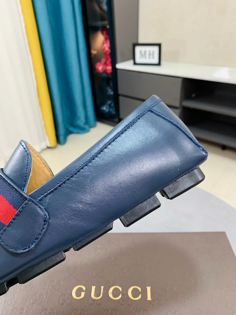 Men's men's shoes 💰458🌹🌹 Comes with packaging [GUCCI Gucci] original men's casual beanie shoes, original Italian imported special material cowhide embossing➕real first-layer sheepskin lining; equipped with precision stitching to highlight low-key luxury. The comfortable sole design maximizes the comfort and anti-slip properties of the shoe. The shoe shape is dignified and the low-key charm is not concealed! Natural and free new urbanism, code number: 38-44